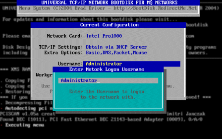 NetBootDisk Screen Capture